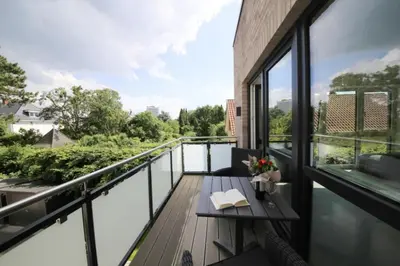 Ein Balkon oder eine Terrasse in der Unterkunft Ferienwohnung Küstentraum 2