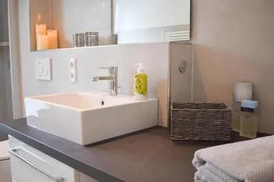 Ein Badezimmer in der Unterkunft Ferienwohnung Küstentraum 2