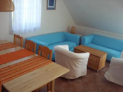 Ein Sitzbereich in der Unterkunft Bontemps Apartment