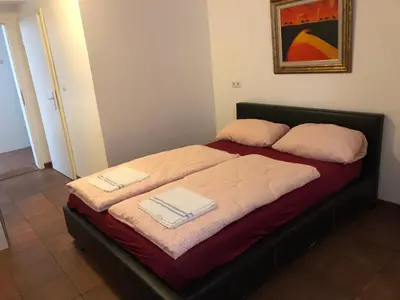 Ein Bett oder Betten in einem Zimmer der Unterkunft Pension Adler