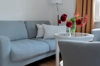 Ein Sitzbereich in der Unterkunft Komfort Ferienwohnung Steiger