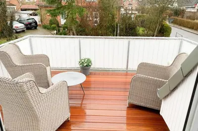 Ein Balkon oder eine Terrasse in der Unterkunft Ferienwohnung Glückskind