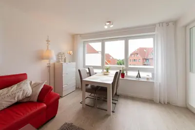 Ein Sitzbereich in der Unterkunft Ferienwohnung Baltic Mare