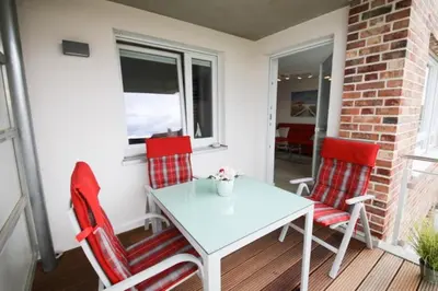 Ein Sitzbereich in der Unterkunft Ferienwohnung Baltic Mare