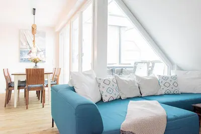Ein Sitzbereich in der Unterkunft Ferienwohnung Zweites Zuhause