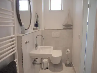 Ein Badezimmer in der Unterkunft Ferienhaus Haffmeer