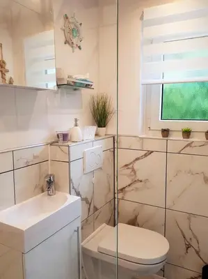 Ein Badezimmer in der Unterkunft Ferienhaus Carl