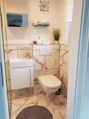 Ein Badezimmer in der Unterkunft Ferienhaus Carl
