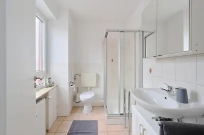 Ein Badezimmer in der Unterkunft Ferienwohnung Fährnah Moba-Travel