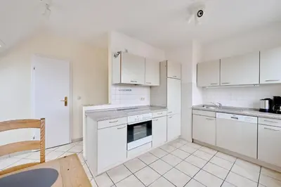 Küche/Küchenzeile in der Unterkunft Ferienwohnung Hafennah Moba-Travel