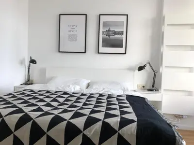 Ein Bett oder Betten in einem Zimmer der Unterkunft zentral gelegenes Ferienzimmer Möllner Seestrasse