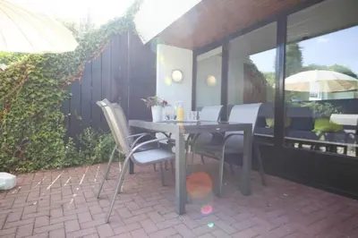 Ein Patio oder anderer Außenbereich in der Unterkunft Ferienwohnung Meergarten