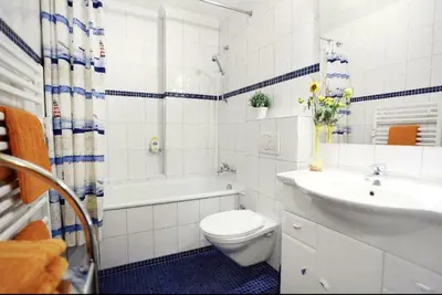 Ein Badezimmer in der Unterkunft Stadtapartment