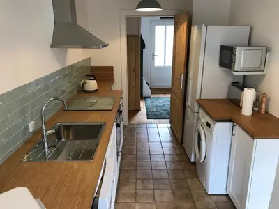 Küche/Küchenzeile in der Unterkunft Haus Schönkamp, ganzes Ferienhaus mit Garten & Parkplatz