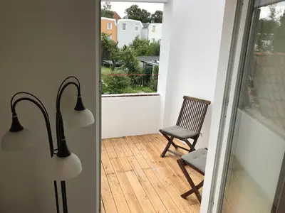 Ein Balkon oder eine Terrasse in der Unterkunft Haus Schönkamp, ganzes Ferienhaus mit Garten & Parkplatz