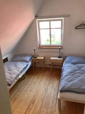 Ein Bett oder Betten in einem Zimmer der Unterkunft Haus Schönkamp, ganzes Ferienhaus mit Garten & Parkplatz