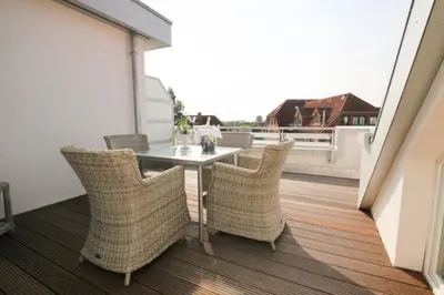 Ein Balkon oder eine Terrasse in der Unterkunft Ferienwohnung Min to Huus