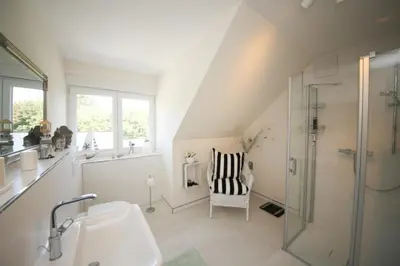 Ein Badezimmer in der Unterkunft Ferienwohnung Min to Huus