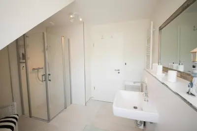 Ein Badezimmer in der Unterkunft Ferienwohnung Min to Huus