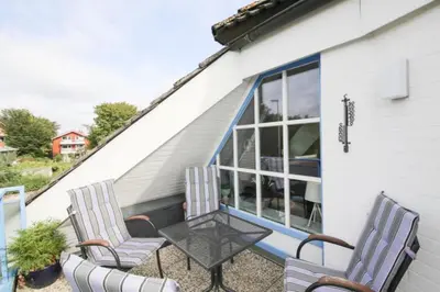 Ein Balkon oder eine Terrasse in der Unterkunft Ferienwohnung Ocean Drive 2