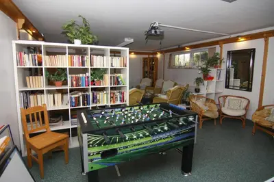 Ein Sitzbereich in der Unterkunft Appartementhaus Pinamar, Scharbeutz
