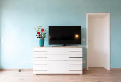 TV/Unterhaltungsangebot in der Unterkunft Ferienwohnung Beau Rivage Seaside