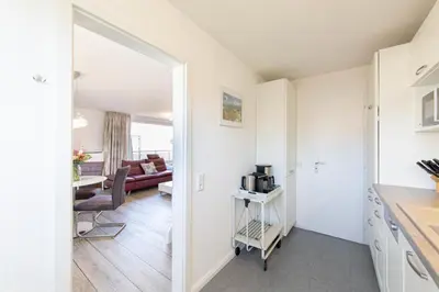 Küche/Küchenzeile in der Unterkunft Ferienwohnung Zweimaster