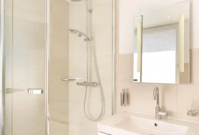 Ein Badezimmer in der Unterkunft Ferienwohnung Dreimaster