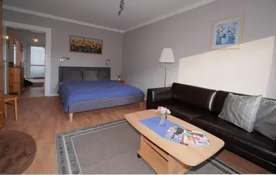 Ein Bett oder Betten in einem Zimmer der Unterkunft Appartementhaus Martel - Adults Only