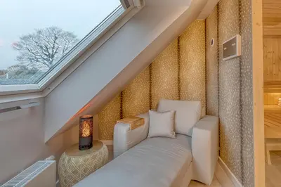 Ein Sitzbereich in der Unterkunft Herzbergs.Ferienwohnungen Meerfühlen