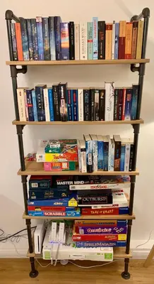 Die Bibliothek im Ferienhaus