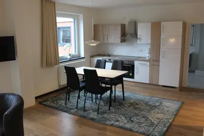 Küche/Küchenzeile in der Unterkunft Dünenhaus Wohnung11
