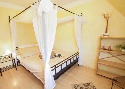 Ein Bett oder Betten in einem Zimmer der Unterkunft Haus OstseeLicht