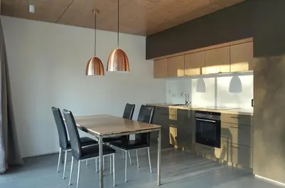 Küche/Küchenzeile in der Unterkunft Design Ferienwohnung nienrausch Apartment 1