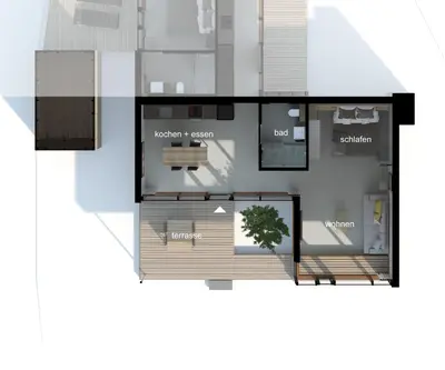 Küche/Küchenzeile in der Unterkunft Design Ferienwohnung nienrausch Apartment 1