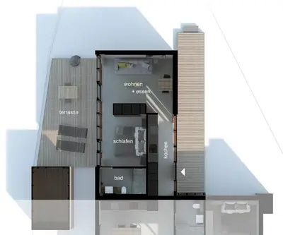 Grundriss der Unterkunft Design Ferienwohnung nienrausch Apartment 2
