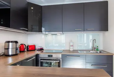 Küche/Küchenzeile in der Unterkunft Ferienwohnung Abendsonne