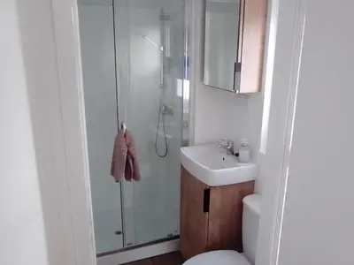 Ein Badezimmer in der Unterkunft Natur-Campingplatz Salemer See