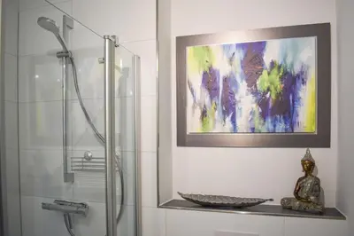 Ein Badezimmer in der Unterkunft Ferienwohnung Ausruhen