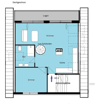 Grundriss der Unterkunft FeWo SEEBLICK - Familien - Hunde - strandnah - Ostseeblick - Sauna & Wellness