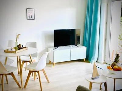TV/Unterhaltungsangebot in der Unterkunft FeWo STRANDGUT- Familien - Hunde - strandnah - eigene Terrasse - Sauna & Wellness