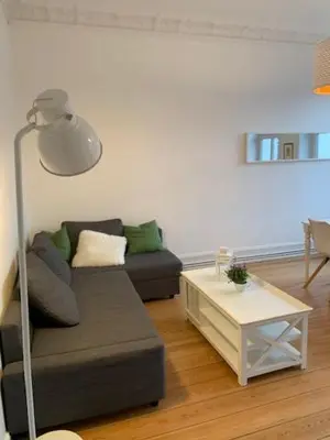 Ein Sitzbereich in der Unterkunft Villa Wakenitz