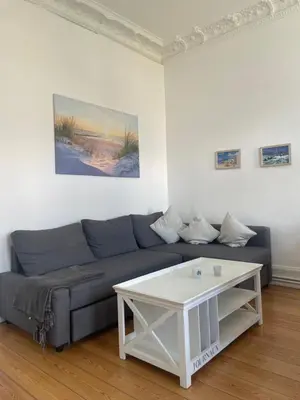 Ein Sitzbereich in der Unterkunft Villa Wakenitz