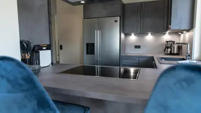 Küche/Küchenzeile in der Unterkunft Beach House Meerlust mit Whirlpool