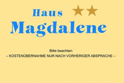 Ein Zertifikat, Auszeichnung, Logo oder anderes Dokument, das in der Unterkunft Haus Magdalene ausgestellt ist