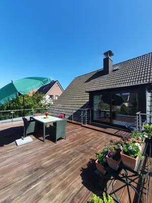 Das Gebäude in dem sich die Ferienwohnung befindet