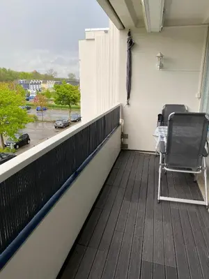 Ein Balkon oder eine Terrasse in der Unterkunft Meerzeit