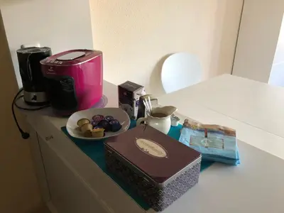 Küche/Küchenzeile in der Unterkunft Meerzeit