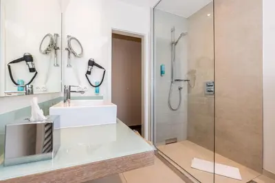 Ein Badezimmer in der Unterkunft Hotel Der Seehof