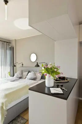 Ein Bett oder Betten in einem Zimmer der Unterkunft Design-Apartment an der Strandallee nur 50 Meter vom Strand